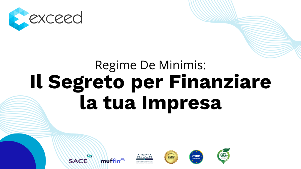 Regime De Minimis: Il Segreto per Finanziare la tua Impresa.